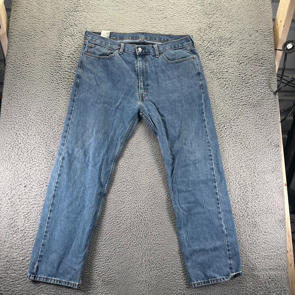 Levi's 505 Jeans Men's 40x32 Blue Cotton Denim Straight‎ Leg Travel Workwear